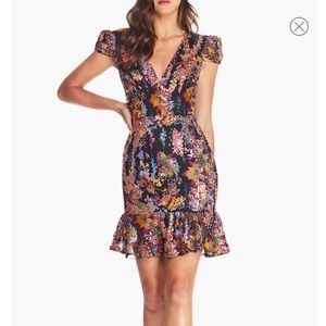 Dress The Population Dress Corinne Sequin Embroidered Cocktail Dress XXS